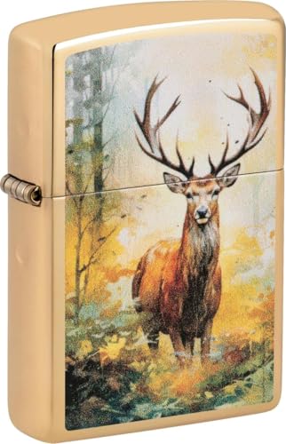 Zippo Sturmfeuerzeug - Watercolor Deer Design - Nachfüllbar- Geschenkbox - Metall - Made in USA von Zippo