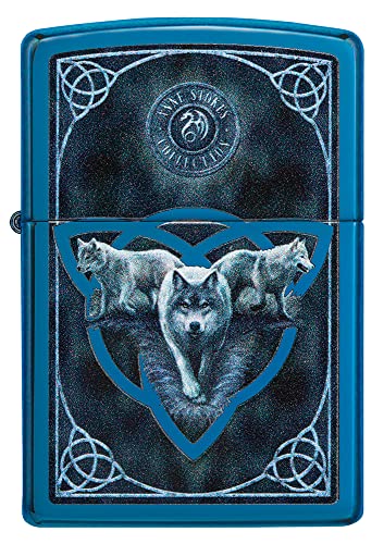 Zippo Sturmfeuerzeug - Wolves Design by Anne Stokes - High Polish Blue Finish - Nachfüllbar - Wiederverwendbar - Windfestes Design - Geschenkbox - Made in USA Zippo Sturmfeuerzeug - Wolves Design by Anne Stokes - High Polish Blue Finish - Nachfüllbar - Wiederverwendbar - Windfestes Design - Geschenkbox - Made in USA von Zippo