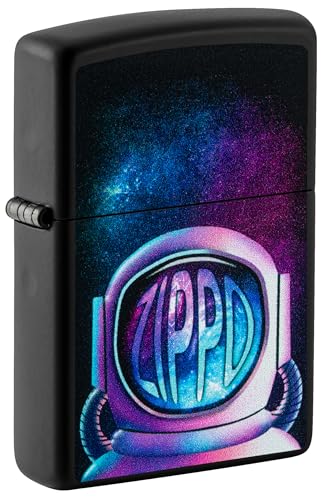 Zippo Sturmfeuerzeug - Zippo Astronaut, Black Matte, Color Image - Nachfüllbar - Wiederverwendbar - Windfestes Design - Geschenkbox - Made in USA von Zippo
