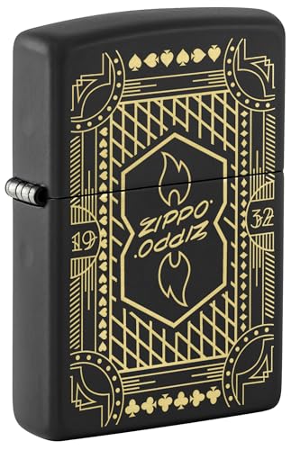 Zippo Sturmfeuerzeug - Zippo Design Black Matte - Nachfüllbar- Geschenkbox - Metall - Made in USA von Zippo