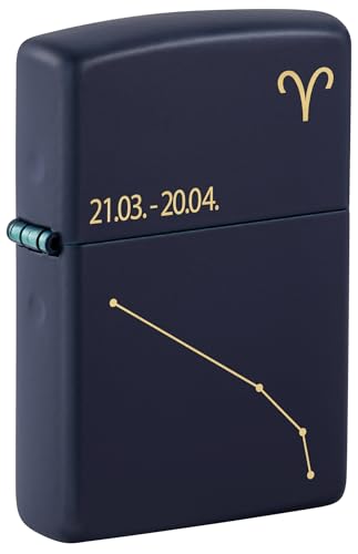 Zippo Sturmfeuerzeug - Zodiac Aries, Navy Matte, Laser Engrave - Nachfüllbar - Wiederverwendbar - Windfestes Design - Geschenkbox - Made in USA Zippo Sturmfeuerzeug - Zodiac Aries, Navy Matte, Laser Engrave - Nachfüllbar - Wiederverwendbar - Windfestes Design - Geschenkbox - Made in USA von Zippo