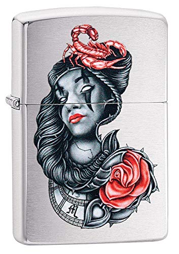 Zippo – Stylized Tattoo Design - Chrome Brushed – Sturmfeuerzeug, nachfüllbar, in hochwertiger Geschenkbox, 49112 Zippo – Stylized Tattoo Design - Chrome Brushed – Sturmfeuerzeug, nachfüllbar, in hochwertiger Geschenkbox, 49112 von Zippo