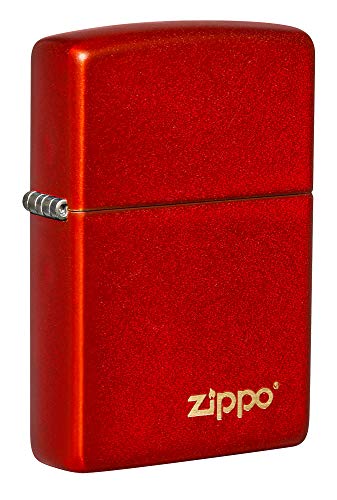 Zippo Taschenfeuerzeug mit mattem Logo, metallisches Rot 49475ZL Einheitsgröße von Zippo