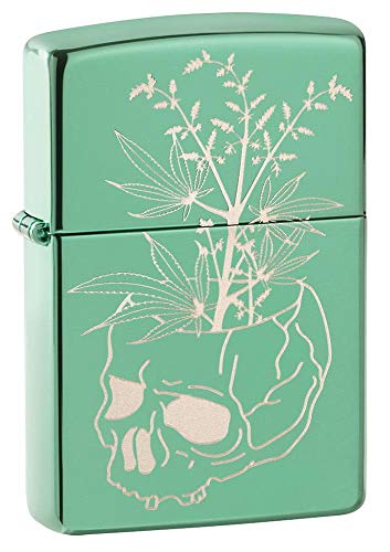 ZIPPO,49142,– AA8Botanical Design- High PolishGreen – Sturmfeuerzeug, nachfüllbar, inhochwertiger Geschenkbox von Zippo