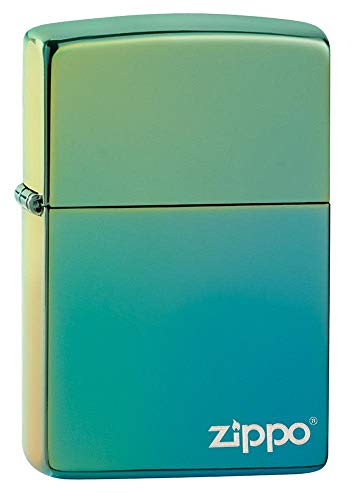 ZIPPO 49191ZL – High Polish Teal Zippo Logo–Sturmfeuerzeug,nachfüllbar,inhochwertigerGeschenkbox von Zippo