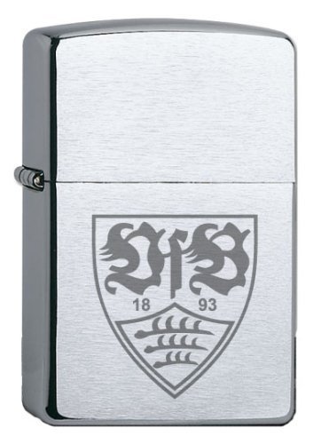 Zippo VfB Stuttgart-Offizielles Lizenz Chrome Brushed Feuerzeug, schwarz, 5.8 x 3.8 x 1.8 cm Zippo VfB Stuttgart-Offizielles Lizenz Chrome Brushed Feuerzeug, schwarz, 5.8 x 3.8 x 1.8 cm von Zippo