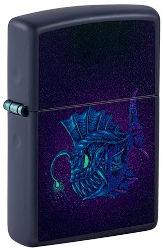 Zippo Sturmfeuerzeug - Angler Fish - Navy Matte Finish, Black Light Effekt - Nachfüllbar - Wiederverwendbar - Windfestes Design - Geschenkbox - Made in USA Zippo Sturmfeuerzeug - Angler Fish - Navy Matte Finish, Black Light Effekt - Nachfüllbar - Wiederverwendbar - Windfestes Design - Geschenkbox - Made in USA von Zippo