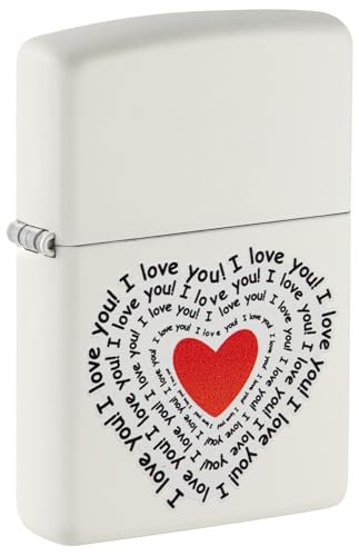 Zippo Sturmfeuerzeug - Modell I Love You - White Matte Finish mit Color Image - Nachfüllbar - Wiederverwendbar - Windfestes Design - Geschenkbox - Made in USA Zippo Sturmfeuerzeug - Modell I Love You - White Matte Finish mit Color Image - Nachfüllbar - Wiederverwendbar - Windfestes Design - Geschenkbox - Made in USA von Zippo
