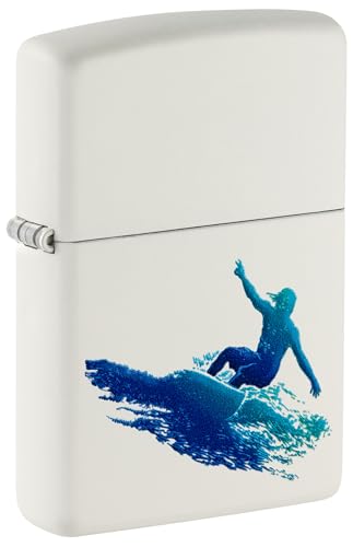 Zippo Sturmfeuerzeug - Modell Surfing - White Matte Finish mit Color Image - Nachfüllbar - Wiederverwendbar - Windfestes Design - Geschenkbox - Made in USA Zippo Sturmfeuerzeug - Modell Surfing - White Matte Finish mit Color Image - Nachfüllbar - Wiederverwendbar - Windfestes Design - Geschenkbox - Made in USA von Zippo