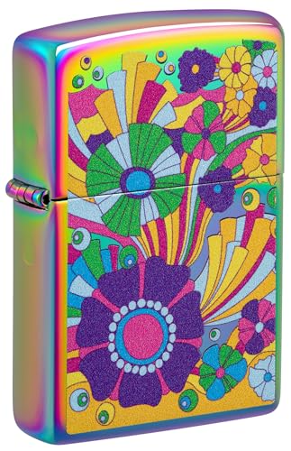 Zippo Windproof Feuerzeug - Vintage Blumen Design Multi Color - Nachfüllbar für Lifetime Use - Geschenkbox - Metallkonstruktion - Made in USA von Zippo