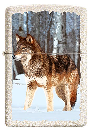 ZIPPO – Sturmfeuerzeug, Wolf in Snowy Forest, Color Image, Mercury Glass, nachfüllbar, in hochwertiger Geschenkbox von Zippo