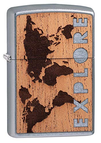 Zippo Woodchuck USA Explore Earth Design Taschenfeuerzeug von Zippo