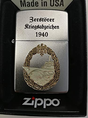 Zippo Zerstörer Sturmabzeichen -18617 - Diamantgravur - Satin Finish von Zippo