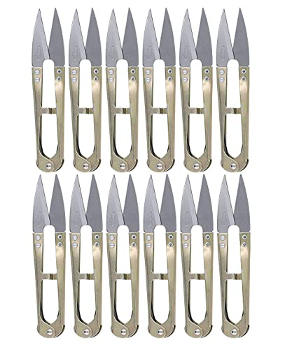 Fadenschere,12 PCS Fadenschneider Nähfadenschneider U-förmige Nahttrenner mit Sicherheitsabdeckung Mini Nähschere für Schneiderstickerei Handarbeiten DIY von Ziranee