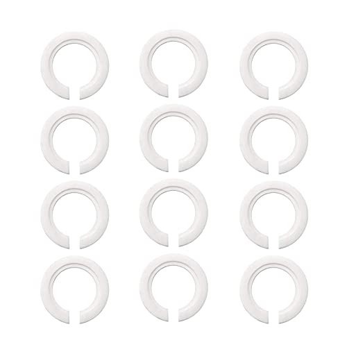 Lampenschirm Ring Adapter,12 PCS E27 zu E14 Kunststoff Lampenschirm-Ring-Konverter e14 auf e27 Lampenring Reduzierring für Haushaltssteckdose Schraubbirnen Bajonett-Kappe Lampenfassungen Glaselemente von Ziranee