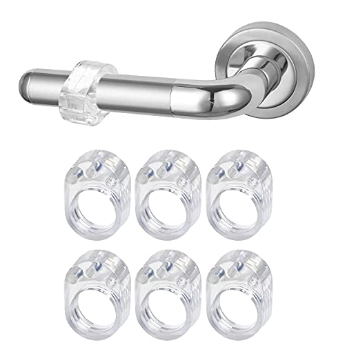 Türgriff Puffer,6 PCS PVC Türstopper Klinke Transparente Türstopper-Wandschützer Türklinkenpuffer zu puffern und Wandschäden zu stoppen von Ziranee