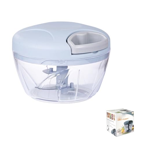 Ziranee Zwiebelschneider,Handabzieher Zwiebel Zerkleinerer Knoblauchschneider Küche Zwiebelschneider Zerkleinerer Würfelschneider Handheld Knoblauch Kräuterschneider für Zwiebeln Knoblauch Paprika von Ziranee