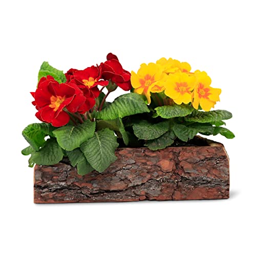 Holzkiste mit Baumrinde aus Zirbe - ca. 27x16x7,5cm - für Blumen, Kräuter oder als Deko von Zirbelino