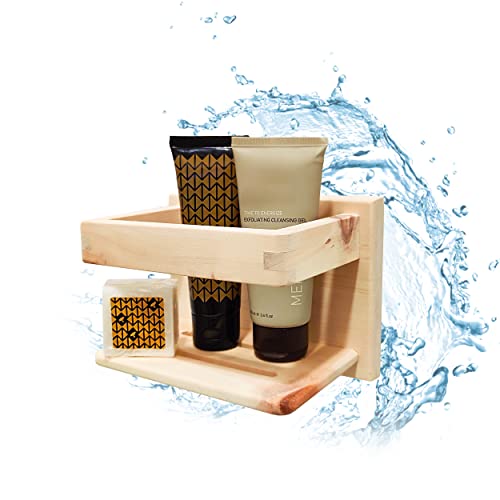 Zirbelino Duschablage aus Zirbenholz - ohne Bohren - mit 2 Ablaufrillen - selbstklebendes Duschregal mit 3M Klebepads - für Dusche und Badezimmer Zirbelino Duschablage aus Zirbenholz - ohne Bohren - mit 2 Ablaufrillen - selbstklebendes Duschregal mit 3M Klebepads - für Dusche und Badezimmer von Zirbelino