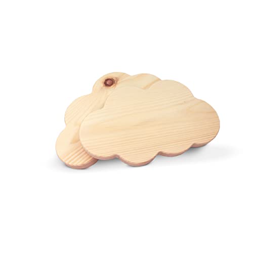 ZirbenWolken 2er Set - Deko aus Zirbe - Namensschilder fürs Kinderzimmer - mit Aufhängung ZirbenWolken 2er Set - Deko aus Zirbe - Namensschilder fürs Kinderzimmer - mit Aufhängung von Zirbelino