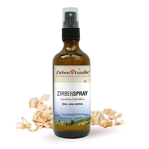 Natürliches ZirbenSpray 100ml • naturbelassenes Duftspray • destilliert von Zirbenkiefern • Wasserdampf-Destillat aus Österreich • Bekannt aus dem Fachhandel & der Hotellerie von Zirben Familie