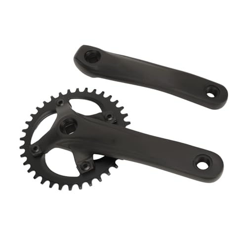 Zisemeil 104 BCD Mountain Single Speed Kurbelgarnitur 36T Vierkantloch Kurbel Positive Negative Zähne Einzelscheibe 7-12 Geschwindigkeit Modifikationszubehör von Zisemeil