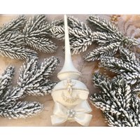 2023 Weiße Weihnachtsbaumspitze Mit Strassspitze Weihnachtsspitze Weihnachtsbaumschmuck von Zistyle