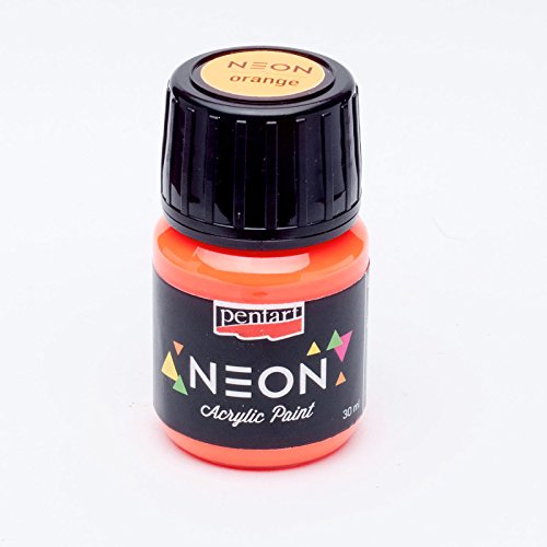 Zita's Creative Acrylfarbe neon 30ml - orange, Neonfarbe, Leuchtfarbe, Bastelfarbe, Acrylfarbe von Zita's Creative
