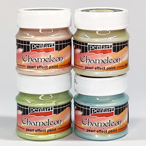 Zita's Creative Acrylfarbe Chamäleon in Set 4x50ml - Set 1. Perlmuttfarbe, Bastelfarbe, Acrylfarbe Zita's Creative Acrylfarbe Chamäleon in Set 4x50ml - Set 1. Perlmuttfarbe, Bastelfarbe, Acrylfarbe von Zita's Creative
