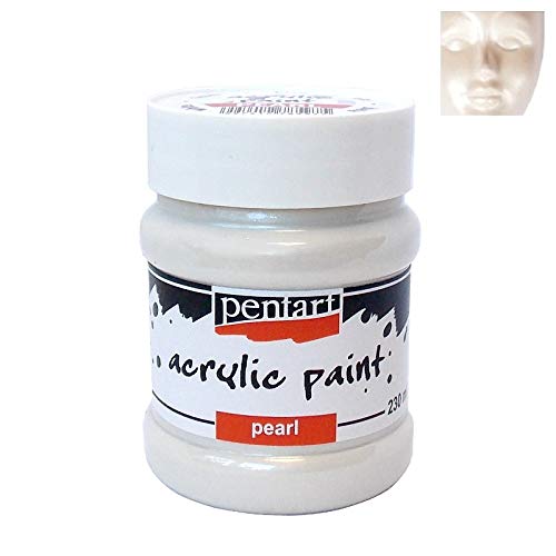 Zita`s Creative Acrylfarbe Perlmutt 230ml - weiß, Perlmuttfarbe, Bastelfarbe, Acrylfarbe von Zita`s Creative