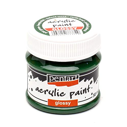 Zita´s Creative Acrylfarbe glänzend 50ml - tannengrün. Glanzfarbe, Bastelfarbe, Acrylfarbe von Zita´s Creative