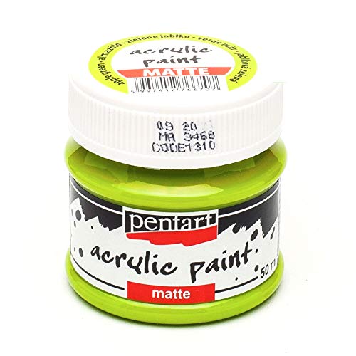 Zita`s Creative Acrylfarbe matt 50ml - apfelgrün. Mattfarbe, Bastelfarbe, Acrylfarbe von Zita`s Creative