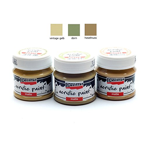 Zita's Creative Acrylfarben Set matt 3x50ml - Set 5. Mattfarbe, Bastelfarbe, Acrylfarbe von Zita's Creative