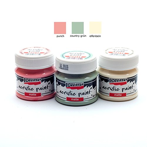 Zita's Creative Acrylfarben Set matt 3x50ml - Set 6. Mattfarbe, Bastelfarbe, Acrylfarbe Zita's Creative Acrylfarben Set matt 3x50ml - Set 6. Mattfarbe, Bastelfarbe, Acrylfarbe von Zita's Creative
