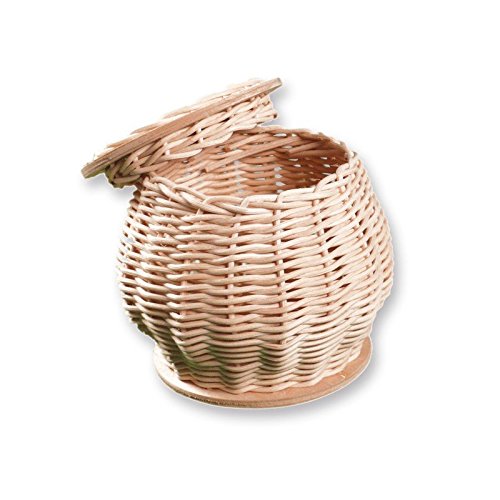 Zita's Creative Bastelset - Korb mit Deckel, Flechten, Korbflechten, Schilf Set, Peddigrohr, Flechtmaterial, Flechtset, Rattan von Zita's Creative