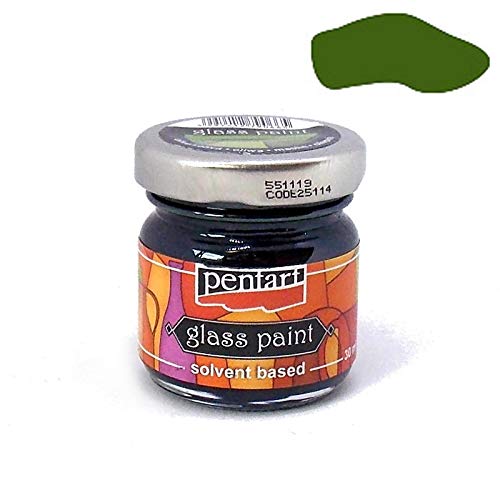 Zita´s Creative Glasfarbe 30ml - olivegrün. Glass Paint von Zita´s Creative