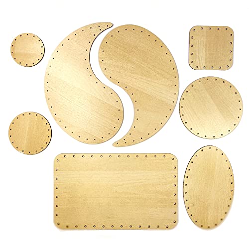 Zita´s Creative HDF Korbboden Set gemischt, groß - für Peddigrohr 2mm und 3mm. Flechten, Korbflechten, MDF Korbboden, Peddigrohr, Flechtmaterial, Flechtset, Rattan von Zita´s Creative