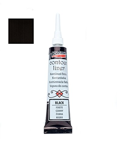 Zita's Creative Konturenfarbe universell 20ml - schwarz, Konturenpaste, Bastelfarbe, Acrylfarbe von Mcties