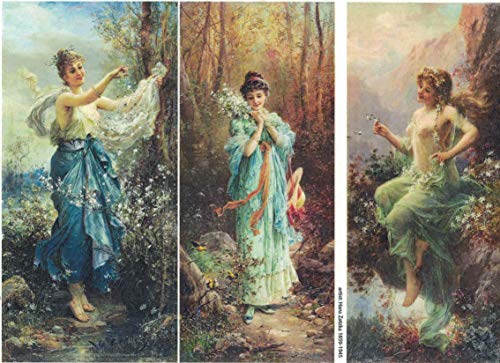 Zita`s Creative Reispapier A3 - Nymphs 1. Motiv-Strohseide, Strohseidenpapier, Decoupage Papier von Zita`s Creative