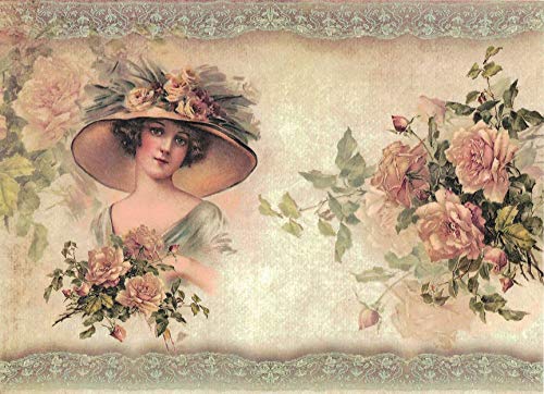 Zita`s Creative Reispapier A4 - Norah. Motiv-Strohseide, Strohseidenpapier, Decoupage Papier von Zita`s Creative