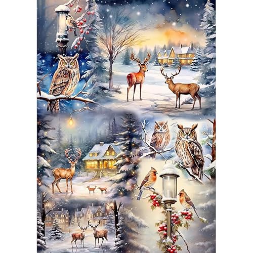 Zita´s Creative Reispapier A4 - Visitors in The City. Motiv-Strohseide, Strohseidenpapier, Decoupage Papier von Zita´s Creative