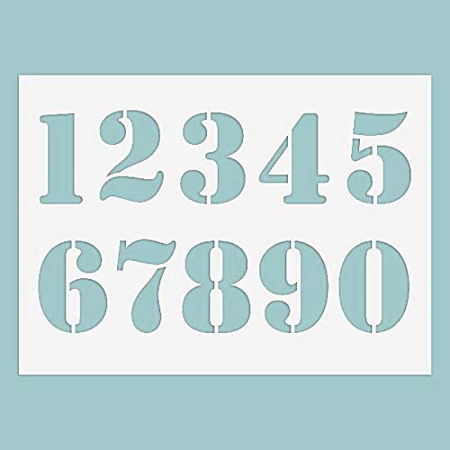 Zita`s Creative Schablone - Numbers - Wiederverwendbare Schablone für 3D Strukturen und Mixed Media von Zita`s Creative