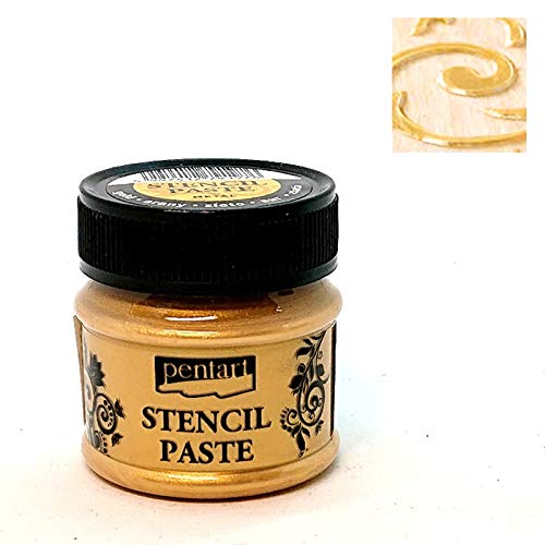 Zita's Creative Schablonierpaste 50ml - Gold. Reliefpaste, 3D Paste von Zita's Creative