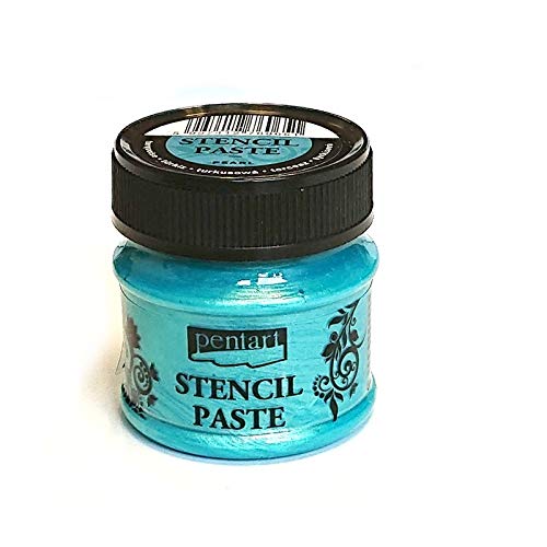 Zita`s Creative Schablonierpaste 50ml - türkis. Reliefpaste, 3D Paste von Zita`s Creative