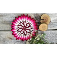 Gehäkelte Serviette 9.4", Doily, Handgemacht Bunt, Wohndekoration, Tischdekoration, Häkeldekoration, Häkeldeko Gehäkelte Serviette 9.4", Doily, Handgemacht Bunt, Wohndekoration, Tischdekoration, Häkeldekoration, Häkeldeko von ZitaCraft