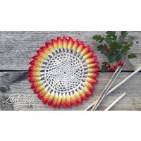 Gerundetes Doily, Gehäkeltes Häkeltäschchen, Wohndeko, Tischdekoration, Tischset von ZitaCraft