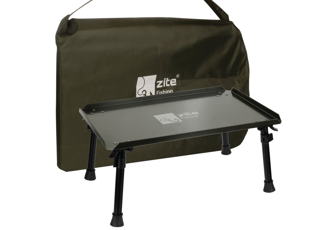 Zite Klapptisch Großer Bivvy Table Angeltisch mit Tasche für Karpfenangeln & Mehr von Zite