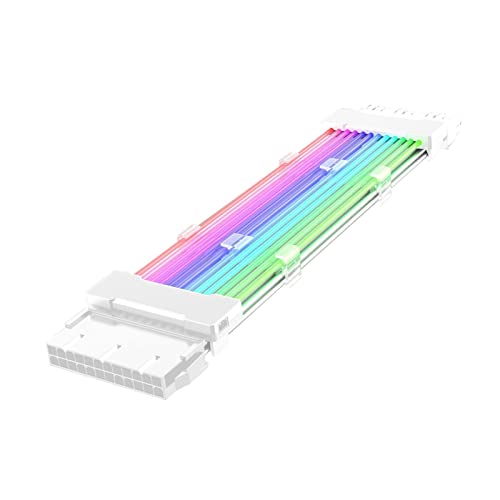 ARGB-Verlängerungskabel, lichtemittierende RGB-Stromversorgungskabel, ATX-Line-Power-Verlängerungskabel mit Lichteffekt, RGB-Kabel-Verlängerungs-PC für Computermodifikationen, Spiele und Arbeiten von Ziurmut