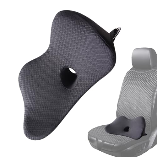 Autositz Lendenwirbelstütze, 47 x 18 x 21 cm, Autositzkissen, ergonomischer Schaumstoff für Rückenstütze, atmungsaktives Keilkissen für Autoreisen, Fahren, Schutz, Taille, Hüfte von Ziurmut