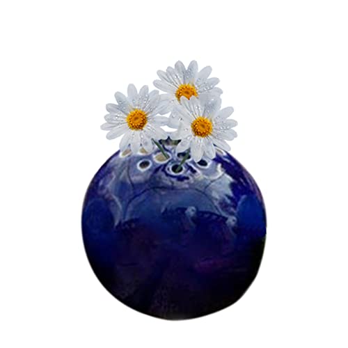Handgefertigte Blumenvase aus Harz, Bunte runde Miniatur-Blumenvase mit Mehreren Löchern, Bunte runde kleine Vase für Innendekoration, Frühlingsgarten und Tischdekoration von Ziurmut
